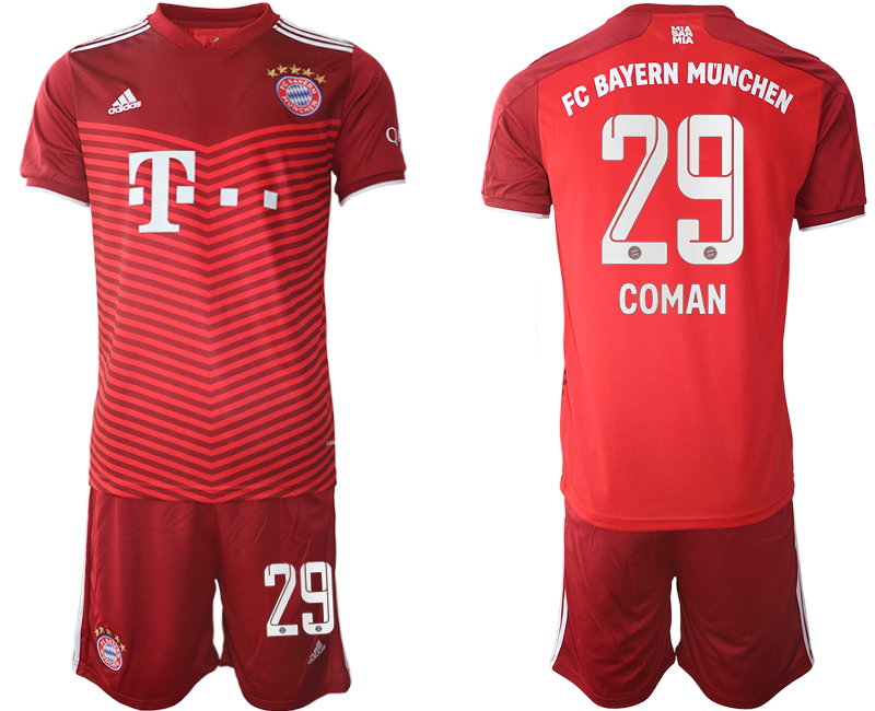 Men 2021-2022 Club Bayern Munich home red #29 Soccer Jersey
